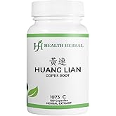 Health Herbal - HH1073C Huang Lian/Coptis Root, 100 Capsules/Bottle, 2 Bottles