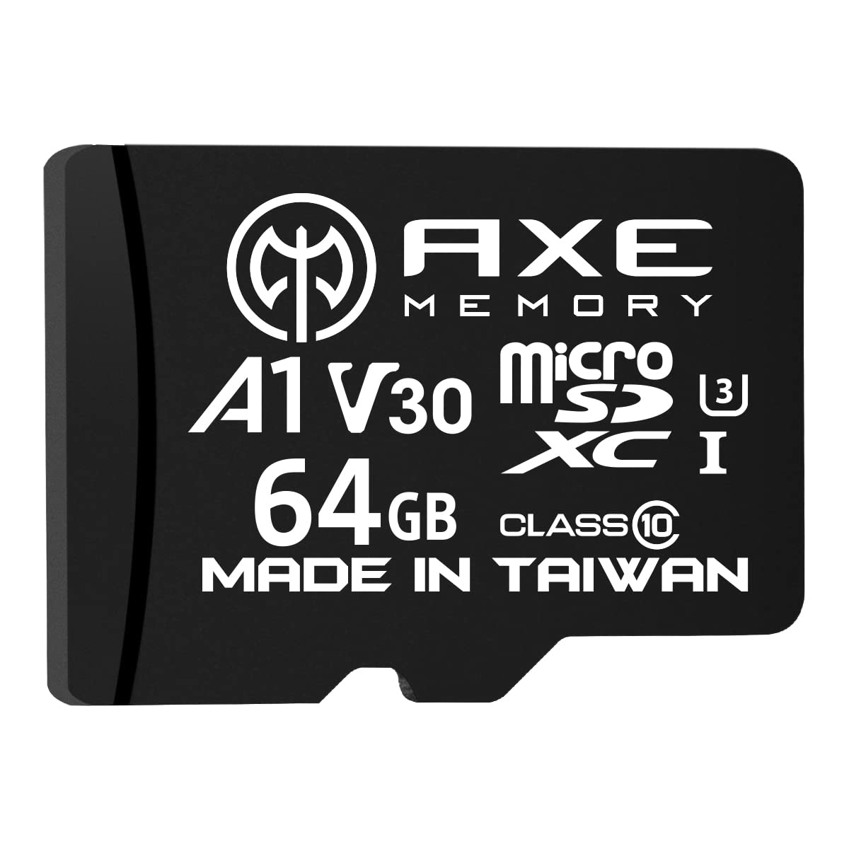 AXE MEMORY 64GB Micro SD Card 4K Ultra Full HD Video High Speed MicroSDXC Up to 95MB/S A1 V30 UHS-I U3, with SD Adapter
