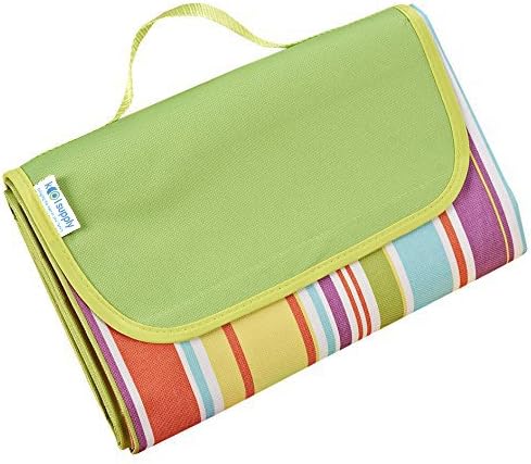 Koolsupply XL Sand &amp; Water Proof Beach Blanket. 78"x57" Water &amp; Stain Resistant Top &amp; Bottom, Easy to Fold &amp; Clean. Fit for Picnic, Outdoor, Camping (Rainbow XL)