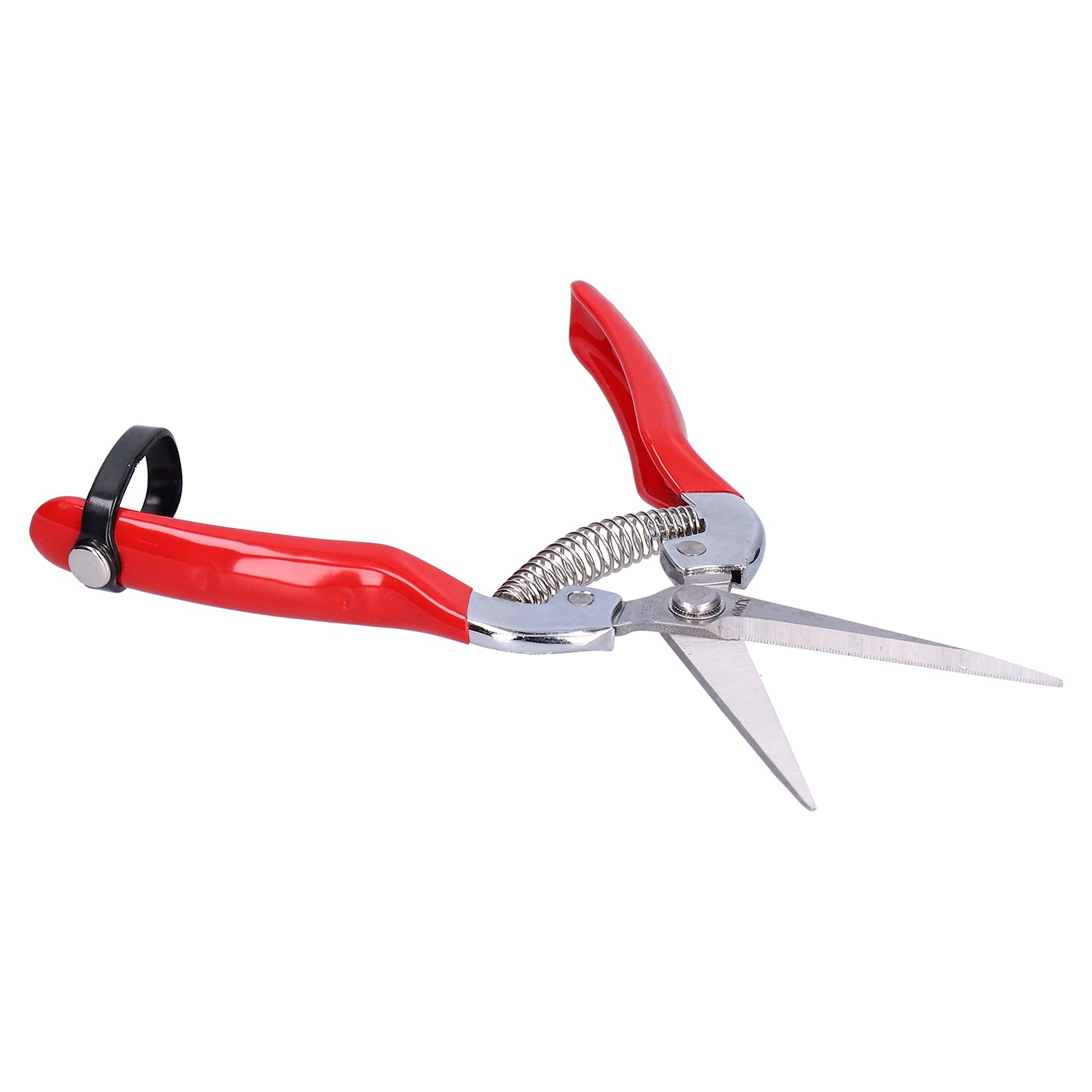 AUNMAS Fruit Picking Scissors, 20cm/7.9in V Type Stainless Steel Hand held Pruning Shears Non‑Slip Handle Garden Pruning Shear for Gardening Pruning