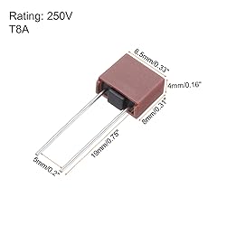 uxcell 30Pcs DIP Mounted Miniature Square Slow Blow