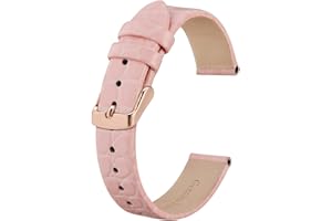 BISONSTRAP Leather Watch Straps, Soft Replacement Bands with Polished Buckle, 8mm 10mm 12mm 14mm 16mm 18mm 19mm 20mm