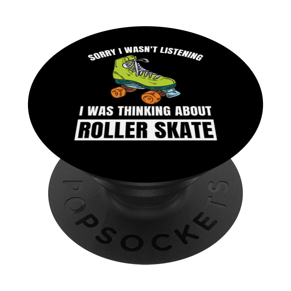 Roller Skate Lover Thinking About Roller Skate PopSockets Swappable PopGrip