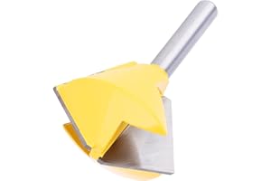 Hilitand Bird Mouth Router Bit, YG8 Alloy Cutter Head, 8mm Shank Polygonal Tenoning Knife for Woodworking Projects (Twelve Si