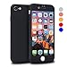 iPhone 8 Case,CANSHN 360 Full Body Protection Hard Slim Case Coated Non Slip Matte Surface with Tempered Glass Screen Protector for Apple iPhone 8 Only (4.7-inch) - Black