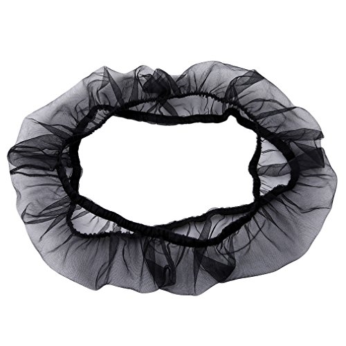 Meolin Bird Cage Skirt Bird Cage Seed Catcher Seeds Guard Parrot Mesh Net Cover Stretchy Shell Skirt Traps,L black,25.9811.02inch