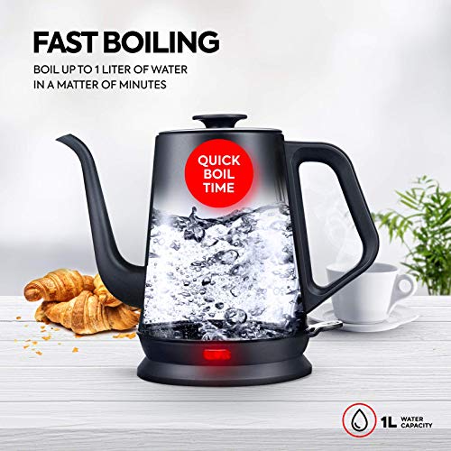 Mueller Electric Gooseneck Kettle with Pour Over Drip Coffee Maker