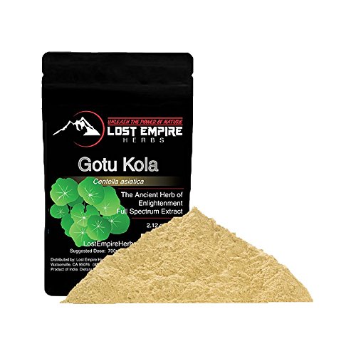 Organic Gotu Kola Extract Powder - Premium Nootropic Herb - Increases Brain Health, Calmness, and Contentment - Gluten Free, Paleo and Vegan Friendly - (60 g)