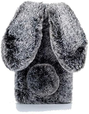 Stysen Silicone Case for Huawei Mate 10 Lite,Cartoon Case for Huawei Mate 10 Lite,Warm Lovely Rabbit Ear Furry Plush Protective Case Cover for Huawei Mate 10 Lite-Dark Gray