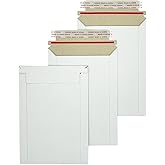 Burasari 22Pack White Rigid Mailers 9.25x11. 5 Inches - Can Keep Flat Cardboard Mailer, Suitable for Protecting Shipping Gift Cards, Invitations, Photos, Documents (22pcs white 9.25 * 11.5)