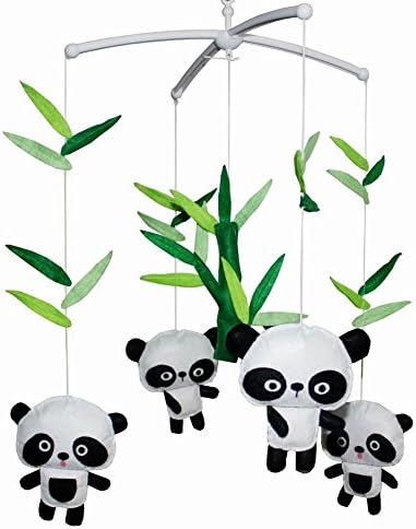 [ Cute Pandas ] Lovely Infant Music Mobile Handmade Baby Crib Mobile