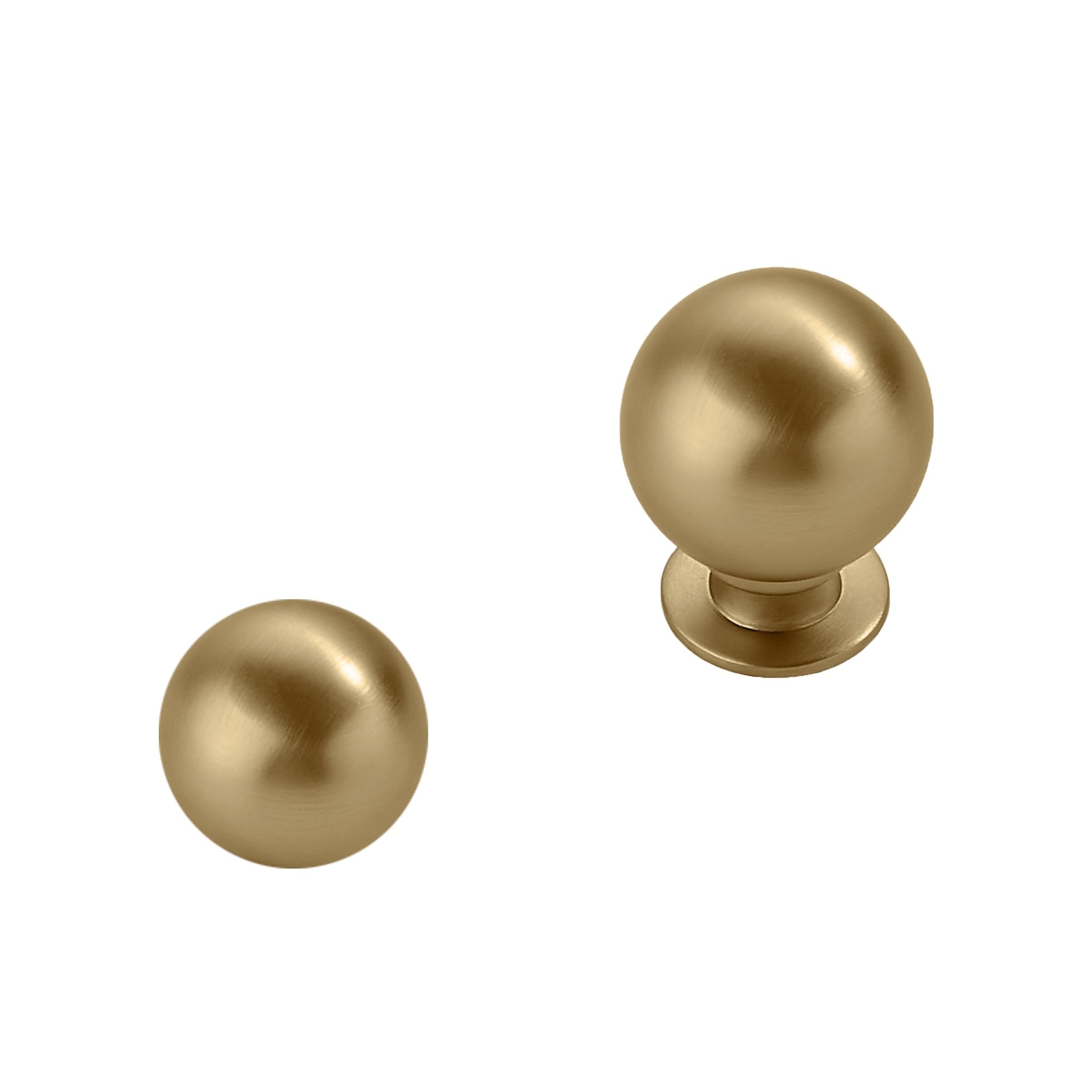 Photo 1 of khtumeware 10 Pack 1.1 Inch Champagne Bronze Cabinet Knobs Champagne Brass Small Ball Kitchen Cabinet Hardware Drawer Knobs Pulls for Drawers.