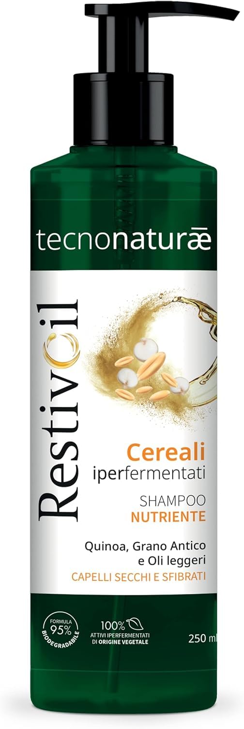 Restivoil Tecnonaturae Nutrient Shampoo Dry Hair Overfermented Light Oils Biodegradable 250ml