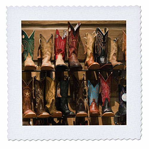 3dRose qs_94120_5 Cowboy Boots for Sale at Hamleys-US38 RTI0083-Rob Tilley-Quilt Square, 14 by 14-Inch