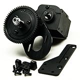 AX2 2 Aluminum Speed Transmission Case Gearbox for 1:10 Axial SCX10 Wraith Honcho RC Car Black