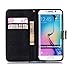 Firefish Galaxy S6 Edge Case, [Kickstand] PU Leather Flip Purse Case Slim Bumper Cover with Lanyard Magnetic Skin for Samsung Galaxy S6 Edge + Including One Stylus-Hand