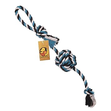 Foodie Puppies Cotton Chew Ball Rope Toy for Dog (Colour May Vary)