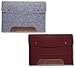 Wool Felt Folders, Laptop Briefcase and A4 Document Covers (13 Inches, Grey and Burgundy, 2-Pack)