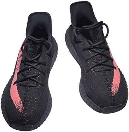 YAOXI Boost 350 V2 Men's Women's Breathable Mesh Braided Shoes Fashion Casual Sneakers Fitness Running Shoes Unisex (US_6.5/cm_245/EUR_39, Black Orange)