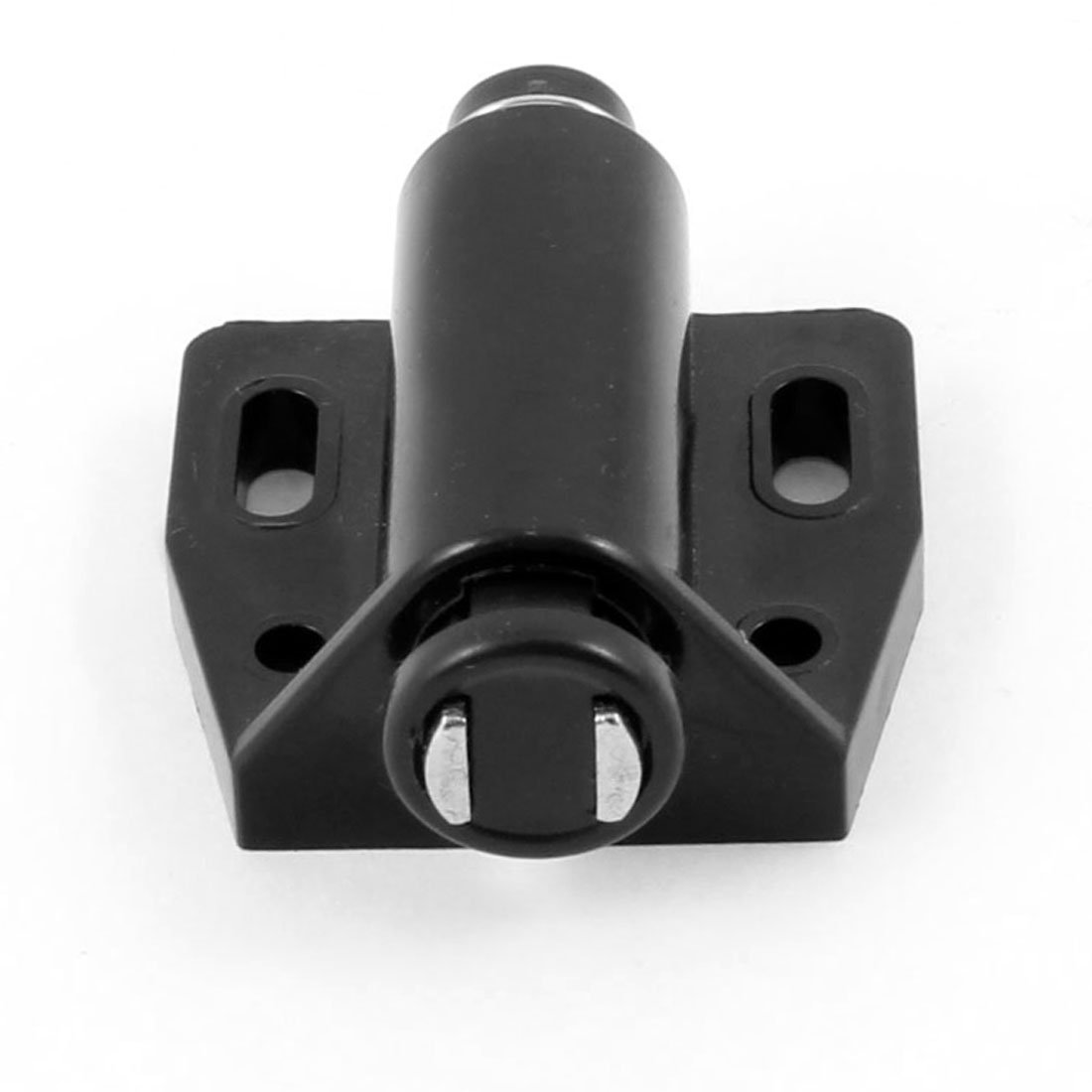 Sourcingmap Black Plastic Metal Single Magnetic Press Head Door Catch Latch 3.8cm Width