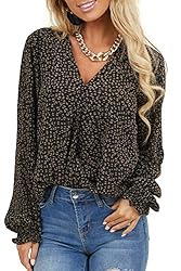 MLEBR Womens Blouses Spring Summer Leopard Printed