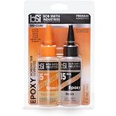 Bob Smith Industries BSI-203H Mid-Cure&trade; Epoxy - 4.5 oz. Combined, Light Amber - 15-Minute Working Time Adhesive for Wood, Metal, Fiberglass, Crafts &amp; Repairs