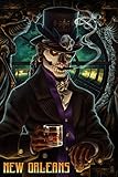 Baron Samedi Voodoo - New Orleans, Louisiana (9x12 Art Print, Wall Decor Travel Poster)