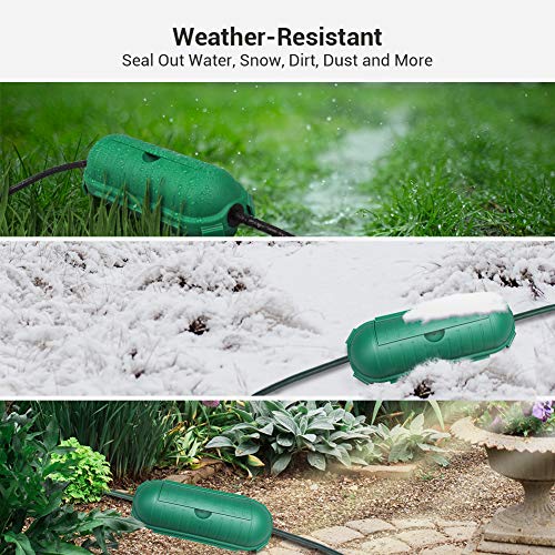 DEWENWILS 3 Pack Outdoor Extension Cord Safety Cover, WaterResistant