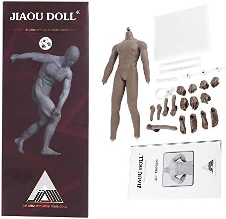 12 inch Super-Flexible Male Seamless Body with Stainless Steel Skeleton, Swarthy Complexion