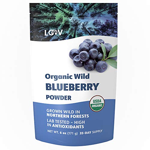 LOOV Organic Wild Blueberry Powder - 35-Day Supply, 6 Oz, Good for Smoothie & Breakfast, Freeze-Dried, from Northern…