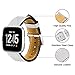 for Fitbit Versa Bands,CreateGreat Classic Vintage Genuine Leather Replacement Accessories Wristbands with Stainless Metal Clasp for Fitbit Versa Smartwatch(White)