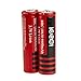 MuchBuy 8 Pack of 18650 3.7v 9800mAh Li-ion Rechargeable Battery Red