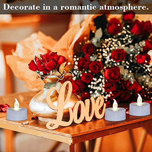 Brigle LED Tea Lights, Battery-Powered Tea Lights Flameless Candles Warm White 24 Pack Wedding Lights for Home Decoration, Christmas, Birthday Party (24 Pack Warm White)