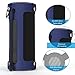 MoKo Carrying Case for JBL Flip 3 , Portable Speaker Cover PU Leather Protective Bag Sleeve Skins, with Holding Strap & Carabiner, Indigo