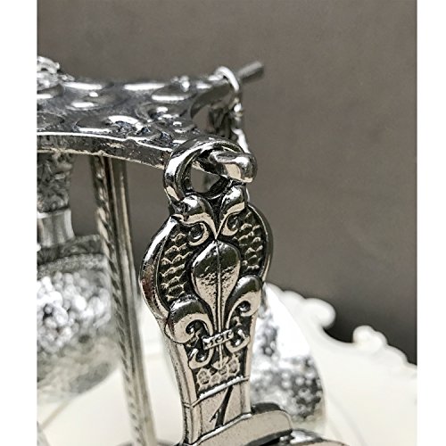 Crosby & Taylor Fleur de Lys Pewter Measuring Cups with Display Post