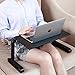 Portable Adjustable Aluminum Laptop Desk Laptop Stand with Mouse Pad Side Mount-Notebook-Macbook-Light Weight Ergonomic TV Bed Lap Tray Stand Up/Sitting-Black (without fan)