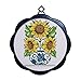 Cross Stitch Stamped Kits Quilt Pre-Printed Patterns Cross-Stitching for Beginner Kids Adults 11CT Embroidery Crafts Needlepoint Starter Kits, Sunflower Potted