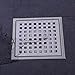 HANEBATH 6 Inch Square Shower Floor Drain with Removal Grate, Stainless Steel Brushed