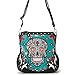 Sugar Skulls Flowers and Crosses Colorful Concealed Carry Crossbody Purse