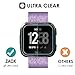 Versa & Versa Lite (Not for Versa 2) Screen Protector, [2 Pack] Waterproof Tempered Glass Screen Protector for Versa Smartwatch, [9H Hardness] [Crystal Clear] [Scratch Resist] [No-Bubble]