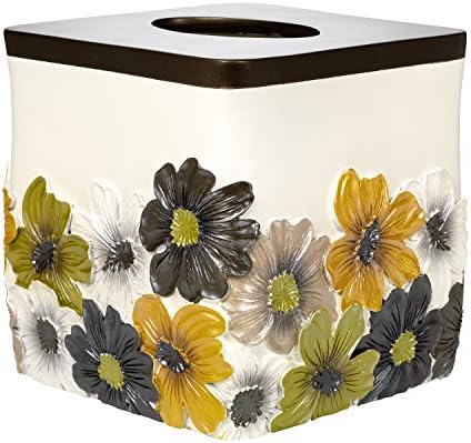 Popular Bath Tissue Box, Floral Bouquet Collection, Chocolate