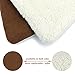 DOGJOG Dog Cushion Cover Dog Kennel Mat Washable Mat Comfortable Pad for Pet Dog mat for crate (Large, Brown)