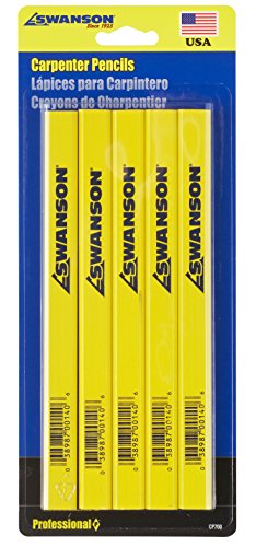 Swanson tool cp700 carded carpenter pencil, 5-pack