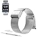 22mm Mesh Stainless Steel Milanese Loop Replacement Watch Band For Samsung Gear 2, Gear Neo, Gear Live (YESOO Retail Packaging - 180 Days Warranty) (Loop Silver)