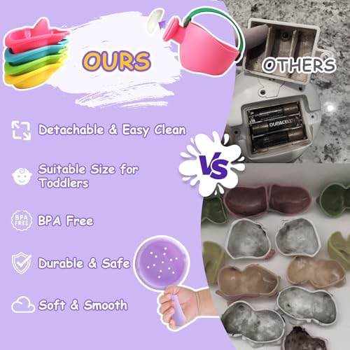 Fajiabao Baby Bath Toys for Kids Ages 1-3 Toddler Bath Toys Mold Free for 12+ Months Bathtub Beach Sand Pool Water Table Toys for 1 2 3 4 5 6 Years Old Boys Christmas Birthday Gifts (6 PCS)