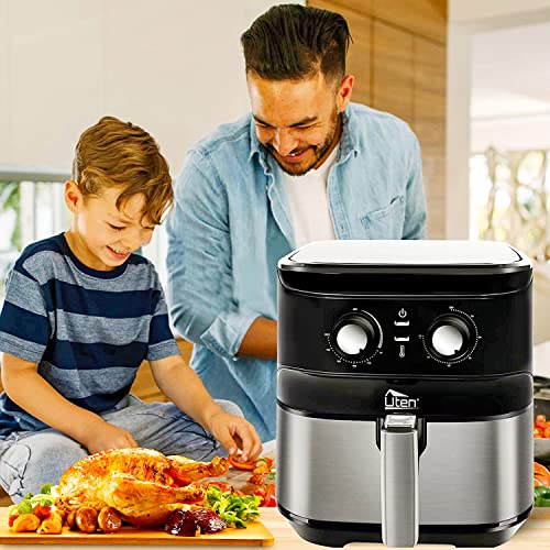 Air Fryer 5.8Qt/5.5L Uten Electric Airfryer with Temperature Control