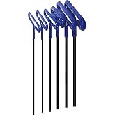 Eklind Tool 55196 Cushion Grip Hex T-Key allen wrench - 6pc set Metric MM sizes 2-6 (9In shaft)