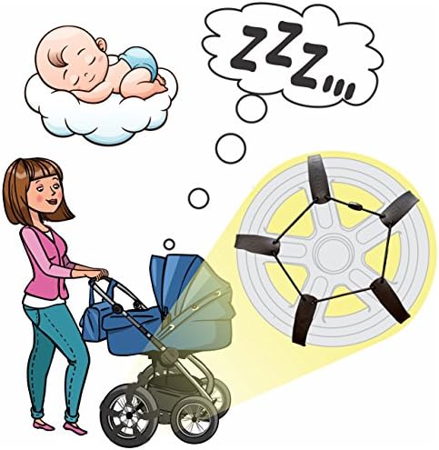 Sleepy Stroll Baby Sleep Soother, Stroller Tire Straps Producing Soothing Bumps When Rolled On To Help Your Baby Soothe and Fall Asleep Faster, Colic, Teething, Bellyache, For 9-12" Tires, Set of 2