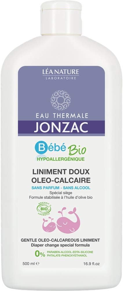 Eau Thermale Jonzac Diaper Change Special Formula Organic Cosmetic Baby Care Gentle Oleo-Calcareous Liniment, 500 ml