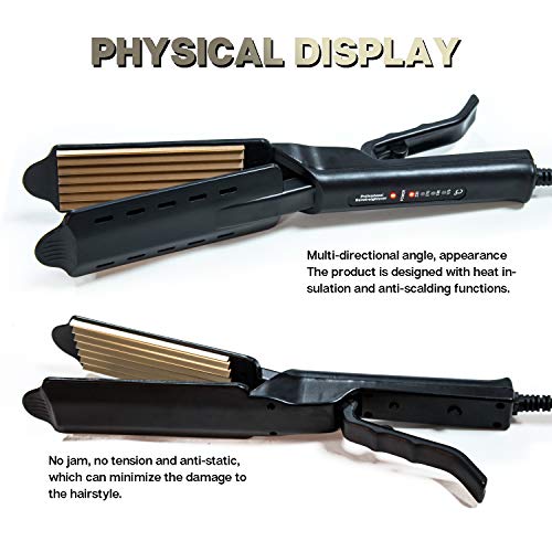Hair Crimper Iron for Fluffy Hairstyle Volumizing Iron 2” Corrugation